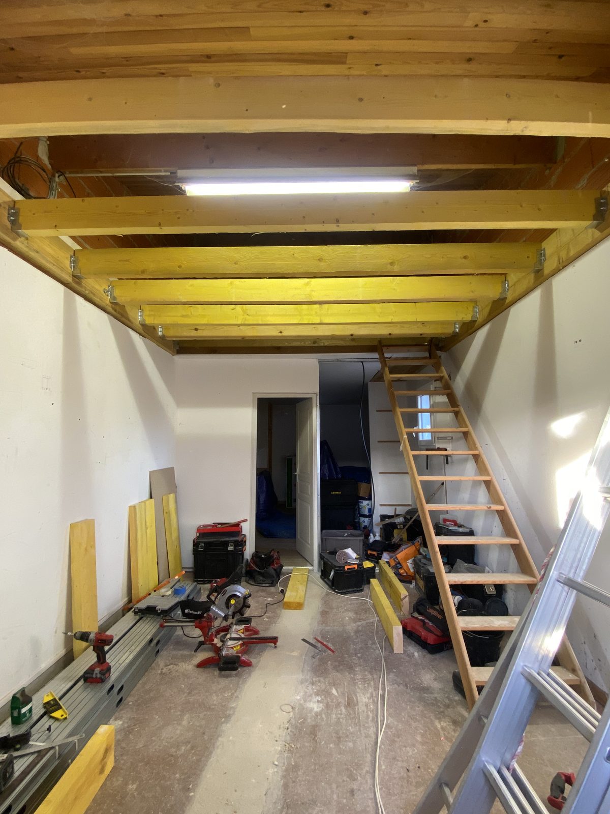 Garage avant transformation en suite parentale
